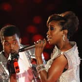 THUMBS UP: From Estelle for the new Leeds United chant for Brenden Aaronson, the singer pictured performing American Boy with Kanye West at the Staples Center in Los Angeles back in February 2009. Photo by ROBYN BECK/AFP via Getty Images.