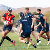 Jeremiah Mata’utia seen training with Leeds Rhinos in Las Vegas two months ago. Picture by Alex Whitehead/SWpix.com.