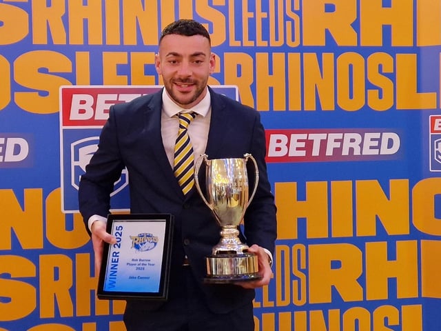 Jake Connor was Rhinos' player of the year, as chosen by the coaching staff. Connor is also on a three-player shortlist for Man of Steel.