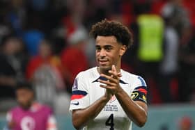 DEBUT DRAW - Leeds United man Tyler Adams had to settle for a point on his World Cup debut for the US Men's National Team against Wales in Qatar. Pic: Getty