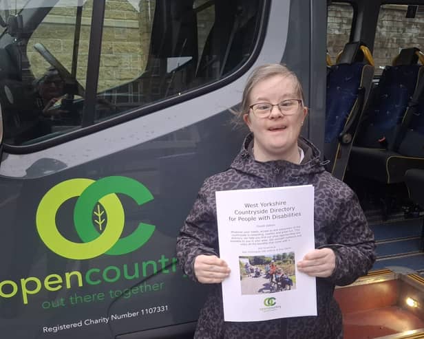 Open Country member Kezzy with a copy of the new West Yorkshire Countryside directory