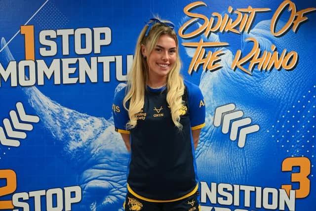 Leeds Rhinos have signed England international Lacey Owen from York Valkyrie. Picture by Leeds Rhinos.