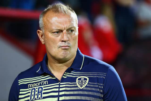 BOURNEMOUTH, ENGLAND - SEPTEMBER 16: Leeds United care-taker Manger Neil Redfearn looks on at the start of the Sky Bet Championship match between AFC Bournemouth and Leeds United at Goldsands Stadium on September 16, 2014 in Bournemouth, England. (Photo by Bryn Lennon/Getty Images)