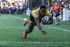 Castleford Tigers coach Ryan Carr is hopeful injured winger Jason Qareqare will play again this season. Picture by Simon Hall/SWpix.com.