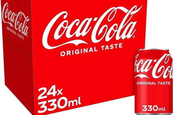 Coca-Cola Original Cans 24 x 330 ml, £11.98.