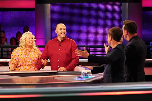 Leeds couple Clive, 52, and Jenny, 51, will appear on Saturday night's episode of Limitless Win, hosted by Ant and Dec (Photo: ITV)