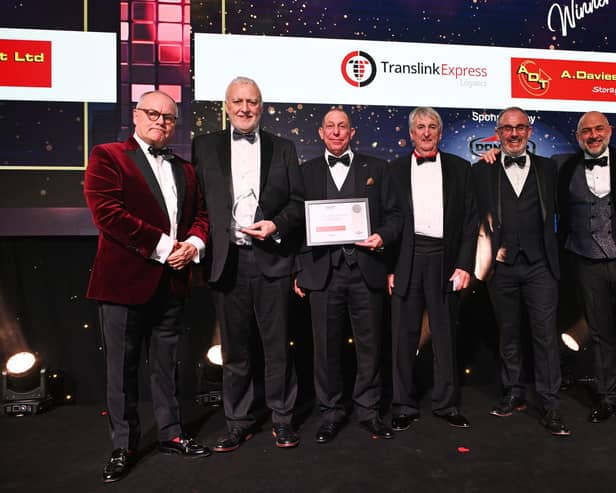 A. Davies Transport received the Outstanding Growth Award at the Pallet-Track gala.