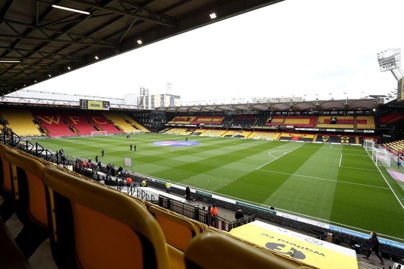 Fans will be able to watch Premier League football again at Vicarage Road after Watford were promoted. However, supporters voted this ground their least favourite trip. The capacity is 21,438.