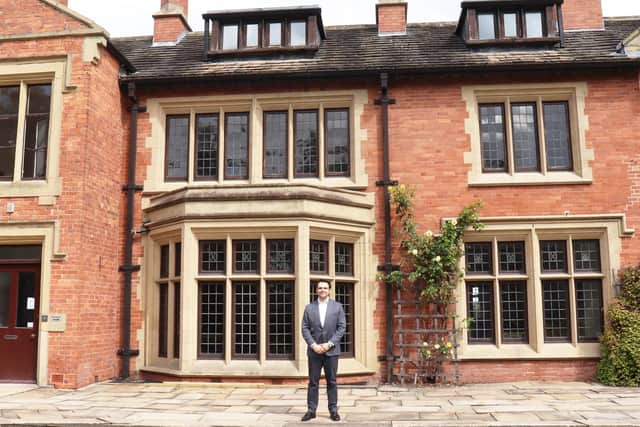 Oliver Corrigan, managing director of WorkWell outside Brookfield House.