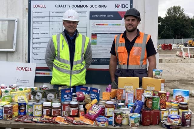 Lovell collects over 250 items of food for food banks across Yorkshire