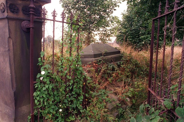The burial ground on the site of the old Mount Zion Methodist Church pictured in September 1999.