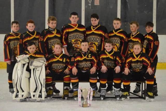 WAY BACK WHEN: Kieran Brown, Jordan Griffin and Harrison Walker won the national title when they played for Bradford Bulldogs in 2015. Can you pick them out of the team photo above? Picture courtesy of Bradford Bulldogs.