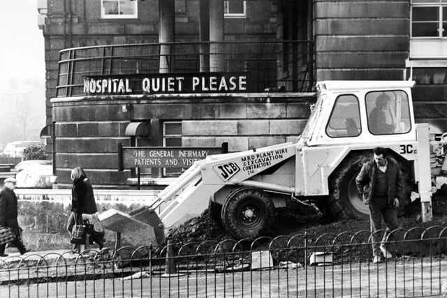 Patients in fee-paying wards at Leeds General Infirmary were being disturbed by the noise of excavations outside in March 1974.