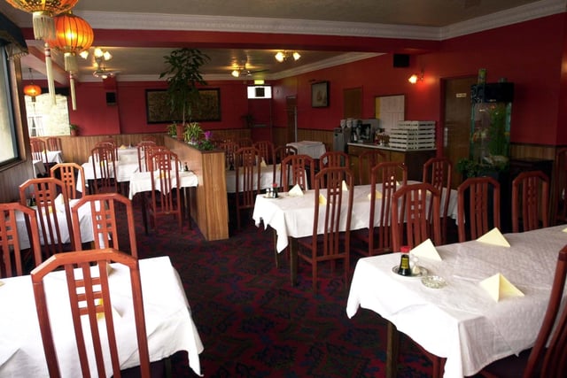 Did you enjoy a meal here back in the day? Inside the Sunrise Chinese restaurant  pictured in October 2002.