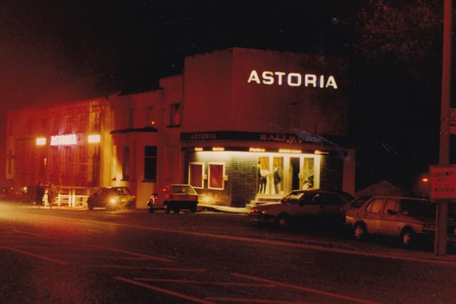 The Astoria at night pictured in December 1991.