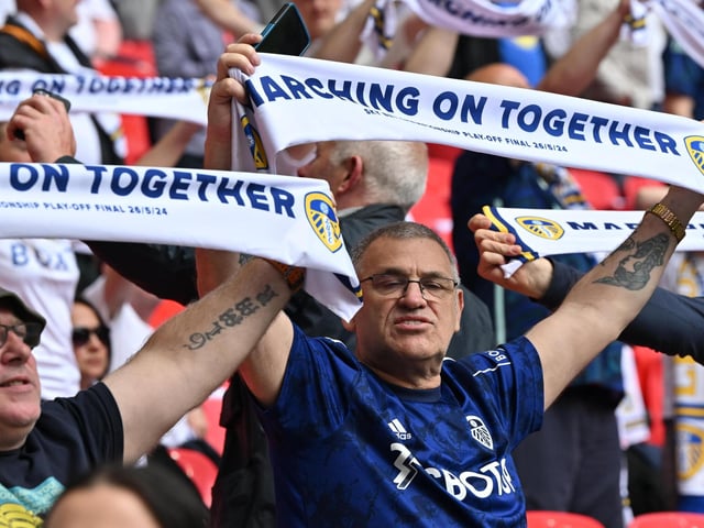 Leeds United's fans at Wembley