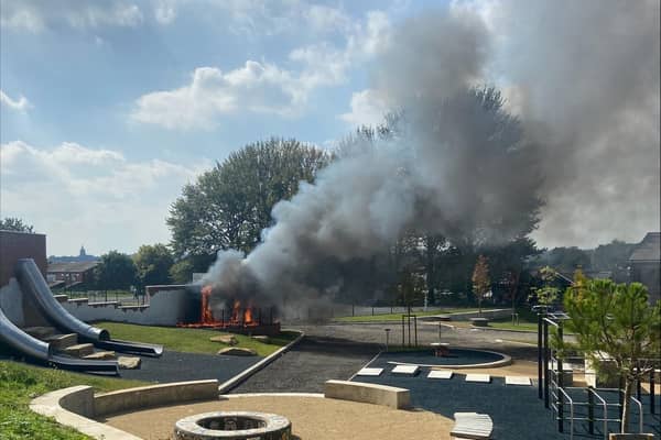 The fire is believed to have broken out at the Royal Park Road playground in the Hyde Park area of the city.