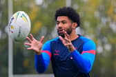 Kallum Watkins seen during an England training session at Sale Sharks' Carrington base in Manchester. Picture by Olly Hassell/SWpix.com.