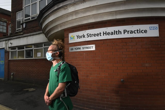 York Street Health Practice, 68 York Street: 477 patients per full time equivalent GP. 
(Pictured: Homeless Outreach worker Dominic Maddocs, who works at the site for Bevan Healthcare, in July 2020)