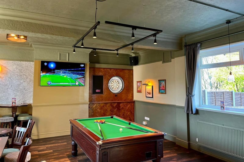 Added to appealing décor up-grades are a new pool table and illuminated darts throw area, which will tempt even the less sporty among regulars.