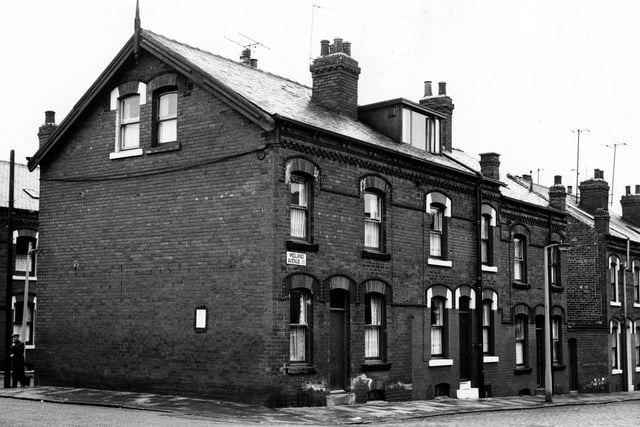 This view from June 1973 looks from Leasowe Road onto back-to-back properties on Midland Avenue
