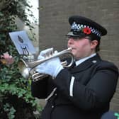 Bugler Ruth Wilson of the West Yorkshire Police Band at the Leeds Jewish Community Annual Yahrzeit Memorial Service.