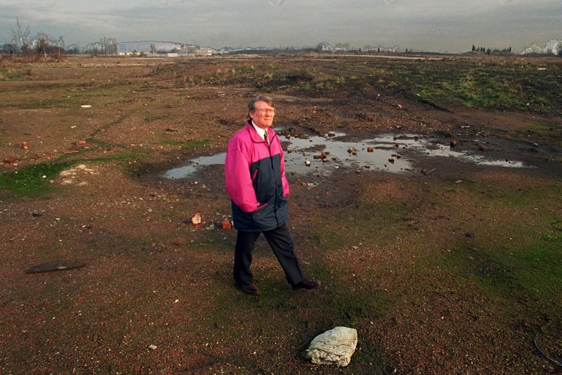 Ken Capstick at the site of the former Allerton Bywater Colliery in January 1996