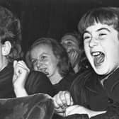 Audience reaction in the theatre while The Beatles were on stage at the Odeon in November 1963.