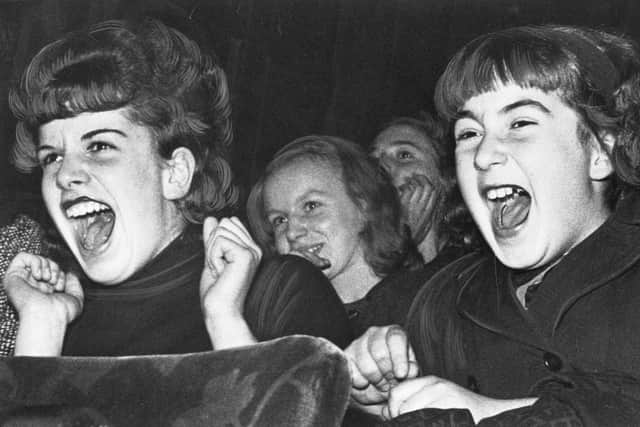 Audience reaction in the theatre while The Beatles were on stage at the Odeon in November 1963.