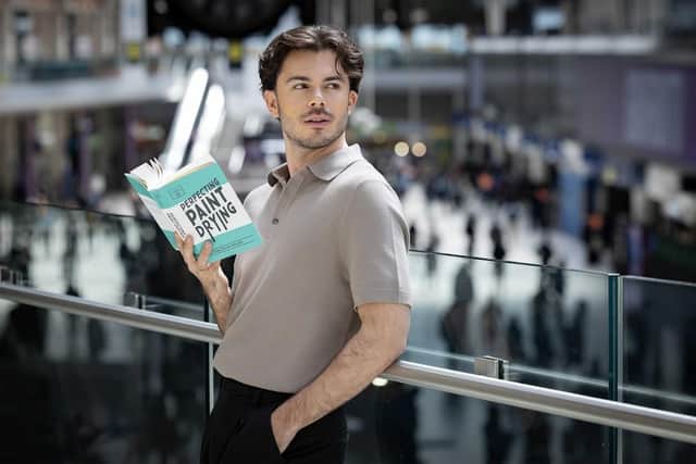 Trainline has launched a new series of limited-edition ‘decoy’ book covers in collaboration with Jack Edwards at London Waterloo Station, designed to allow travellers to conceal their reading material in public, as one in two admit stigma over being seen with 'spicy books'. Pic: Matt Alexander/PA Media Assignments