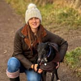 Lisa with her rescue dog Stanley