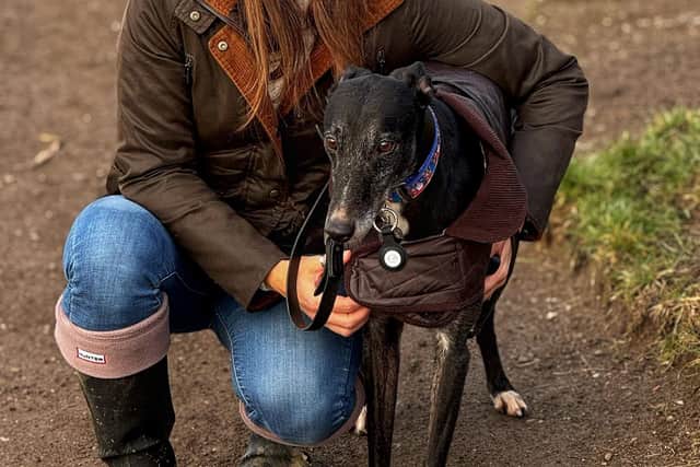 Lisa with her rescue dog Stanley