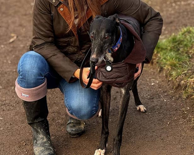 Lisa with her rescue dog Stanley