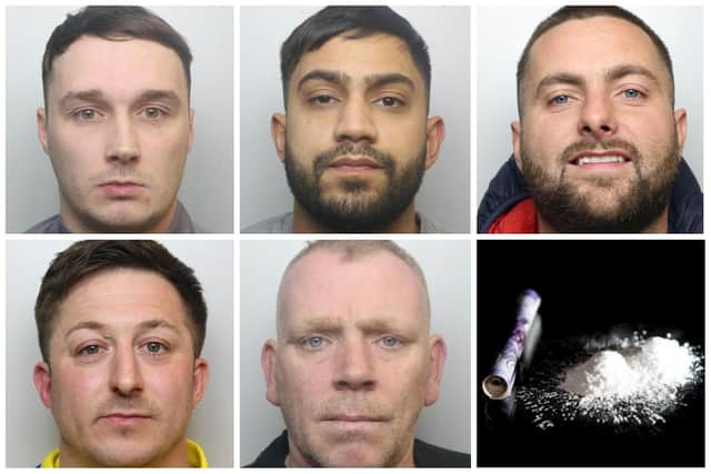The gang was jailed for 24 years in total. (Top l-r) Mccauley Barron, Karim Hamad, Martin Loveridge. (Bottom l-r) Zachary Snellgrove and David Reynolds. (pics by WYP / PA)