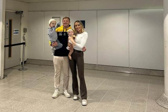 Lachie Miller and his family arrived in England last Tuesday. Picture by Leeds Rhinos.