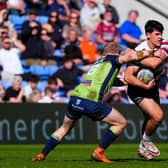 Castleford Tigers loan signing George Hirst in action for Oldham against Barrow Raiders last season. Picture by Olly Hassell/SWpix.com.