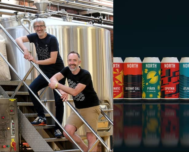 John Gyngell (left) and Christian Townsley, the owners of North, and the new-look cans (Photo by Gary Longbottom/National World/North)