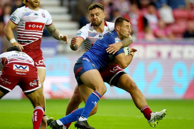 Wakefield Trinity's Oliver Pratt needs surgery on a hamstring injury after suffering a recurrence during last weeks' defeat at Wigan Warriors. Picture by Ed Sykes/SWpix.com.