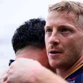 A disappointed Leeds Rhinos full-back Lachie Miller seen after the 24-16 loss at Hull FC. Picture by Allan McKenzie/SWpix.com.