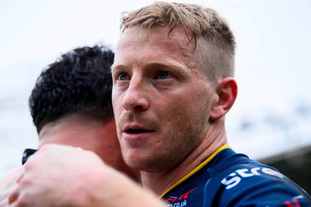 A disappointed Leeds Rhinos full-back Lachie Miller seen after the 24-16 loss at Hull FC. Picture by Allan McKenzie/SWpix.com.