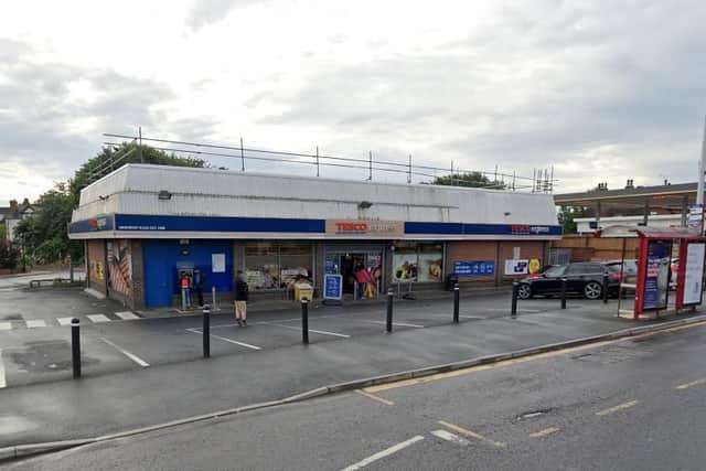 The Tesco store in Beeston where Edwards made his threats.