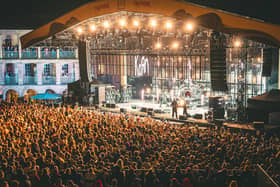 US rock legends Korn performing at The Piece Hall last year.