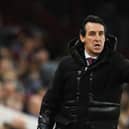 BIRMINGHAM, ENGLAND - JANUARY 13: Unai Emery, Manager of Aston Villa, gives the team instructions during the Premier League match between Aston Villa and Leeds United at Villa Park on January 13, 2023 in Birmingham, England. (Photo by Clive Mason/Getty Images)