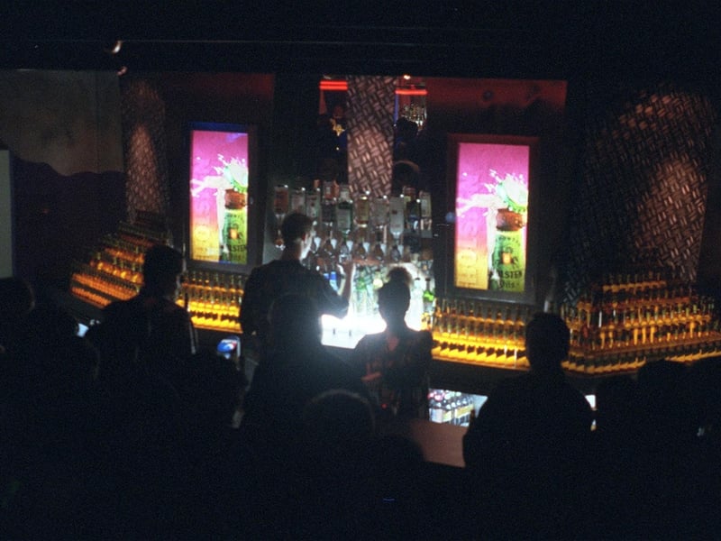 One of the busy bars inside the Majestyk on City Square.