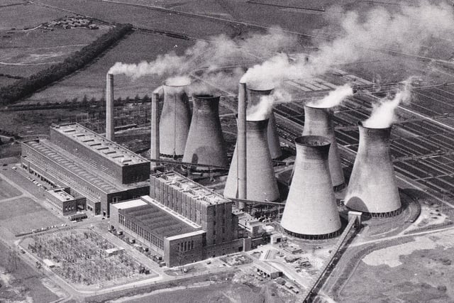 A bird's eye view of Skelton Grange power station in July 1966.