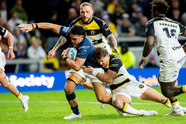 Keenan Palasia made his first appearance of the season as a substitute in Leeds Rhinos' 46-14 win against York Knights. Picture by Allan McKenzie/SWpix.com.