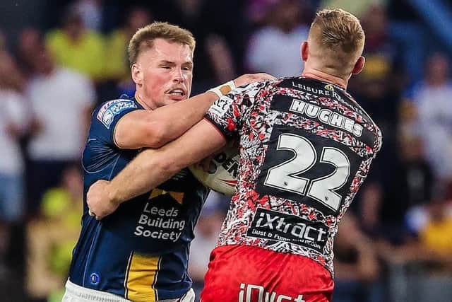 Tom Holroyd in action for Leeds Rhinos agianst Leigh Leopards last week.Picture by Alex Whitehead/SWpix.com.