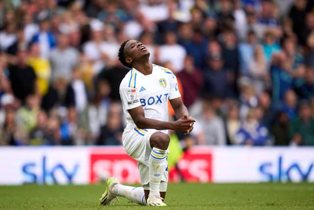 CONTRACT ISSUE - Luis Sinisterra spent a spell outside the Leeds United dressing room at Thorp Arch due to a contract situation. Pic: Getty