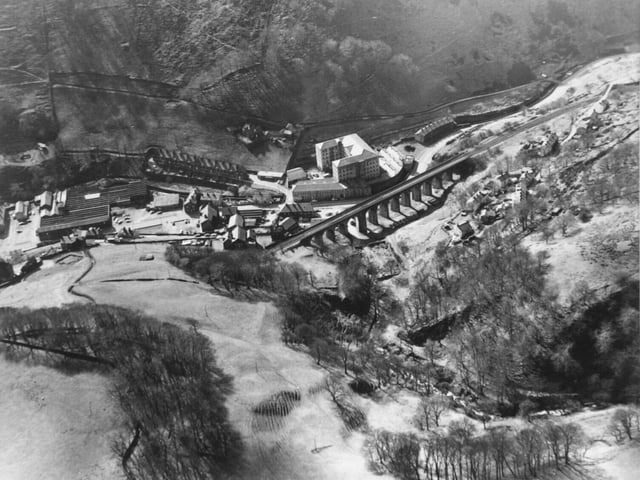 A bird's eye view of  Todmorden pictured in November 1980.
