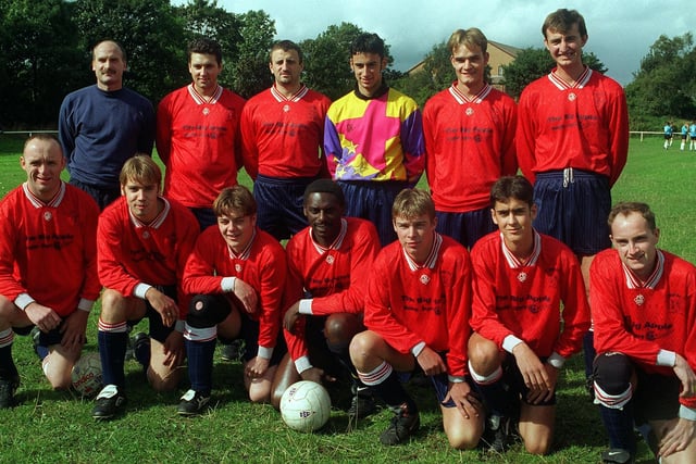 Morley AFC who played in Division 1 of West Yorkshire County Amateur League pictured in September 1997. Back row, from left, are Terry Brockman (manager), Terry Campbell, Andy Scott, Des Macorison, Craig Johnson and Adrian Aveyard. Front row, from left, are Kevin Gough, Simon Phillips ( correct), Dave Griffiths, Nat Daniel, Chris Squires, Robert Sayer and Jason Kirk.